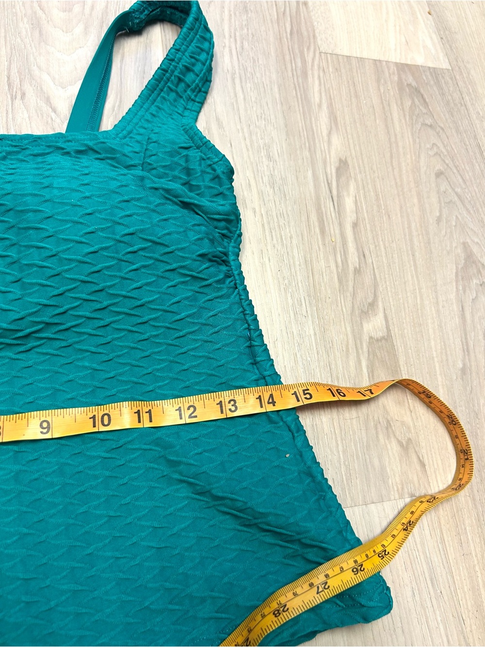 NEW Land's End 2 piece swimsuit Women Sz 6 Tankini Teal Textured Built In Bra - Picture 12 of 15